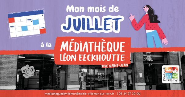Programme de juillet à la médiathèque