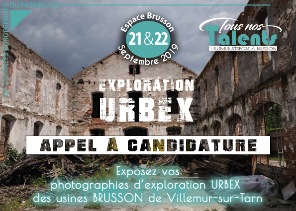 Exposez vos photographies d’exploration URBEX des usines BRUSSON lors des Journées du Patrimoine !