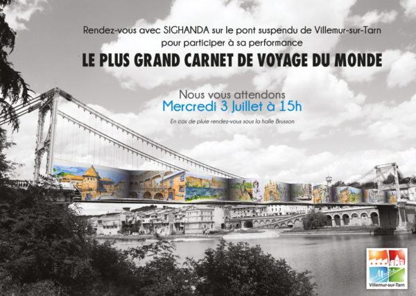 Le 3 juillet : venez participer au plus grand carnet de voyage du monde sur le pont suspendu !