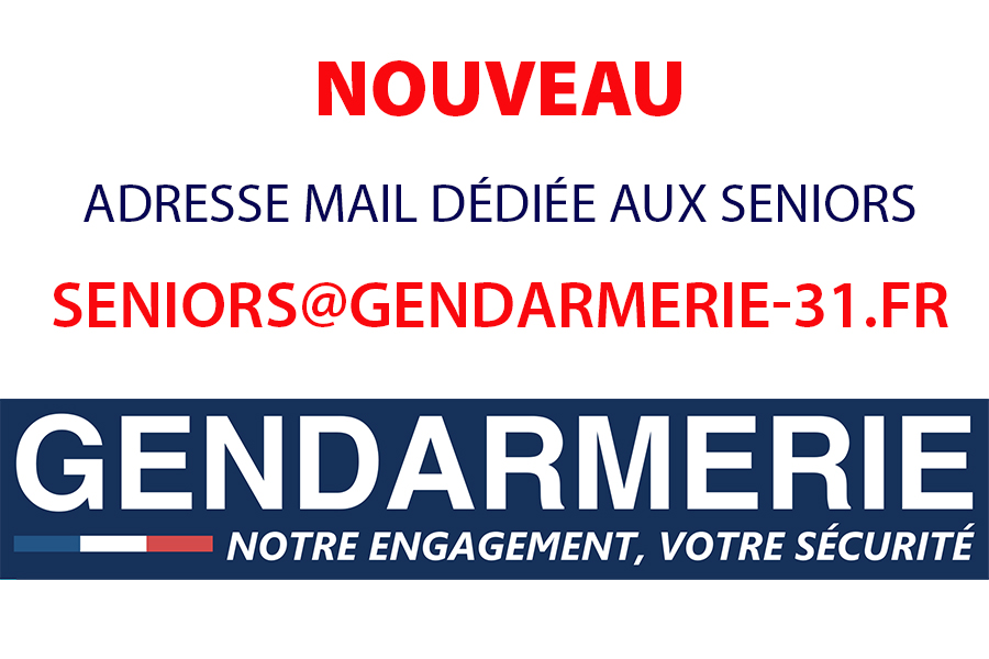 La gendarmerie de Haute-Garonne crée une adresse mail dédiée pour les séniors