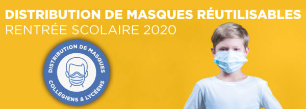 [COVID-19] Distribution en mairie de masques réutilisables pour les élèves à partir du collège