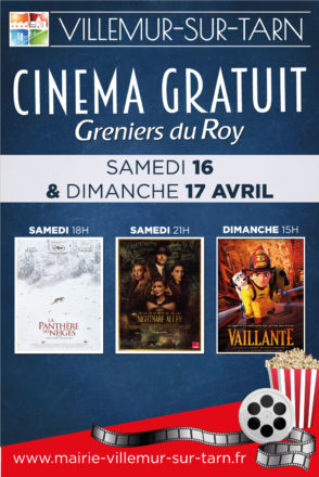 Cinéma gratuit : prochaines séances les 16 et 17 avril 2022