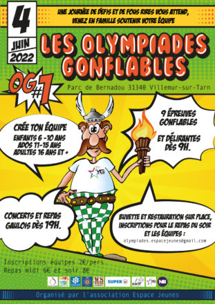 Premières Olympiades Gonflables à Bernadou  organisées par l’Association Espace Jeunes  Samedi 4 juin 2022