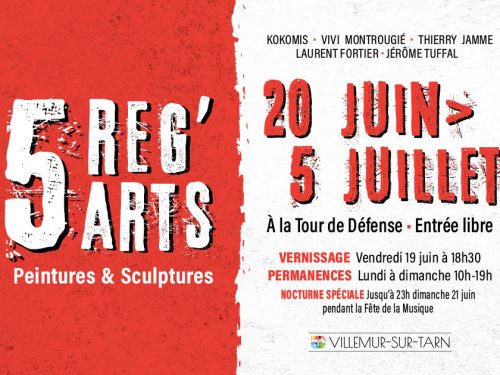 Affiche de l'exposition "5 Reg'arts"