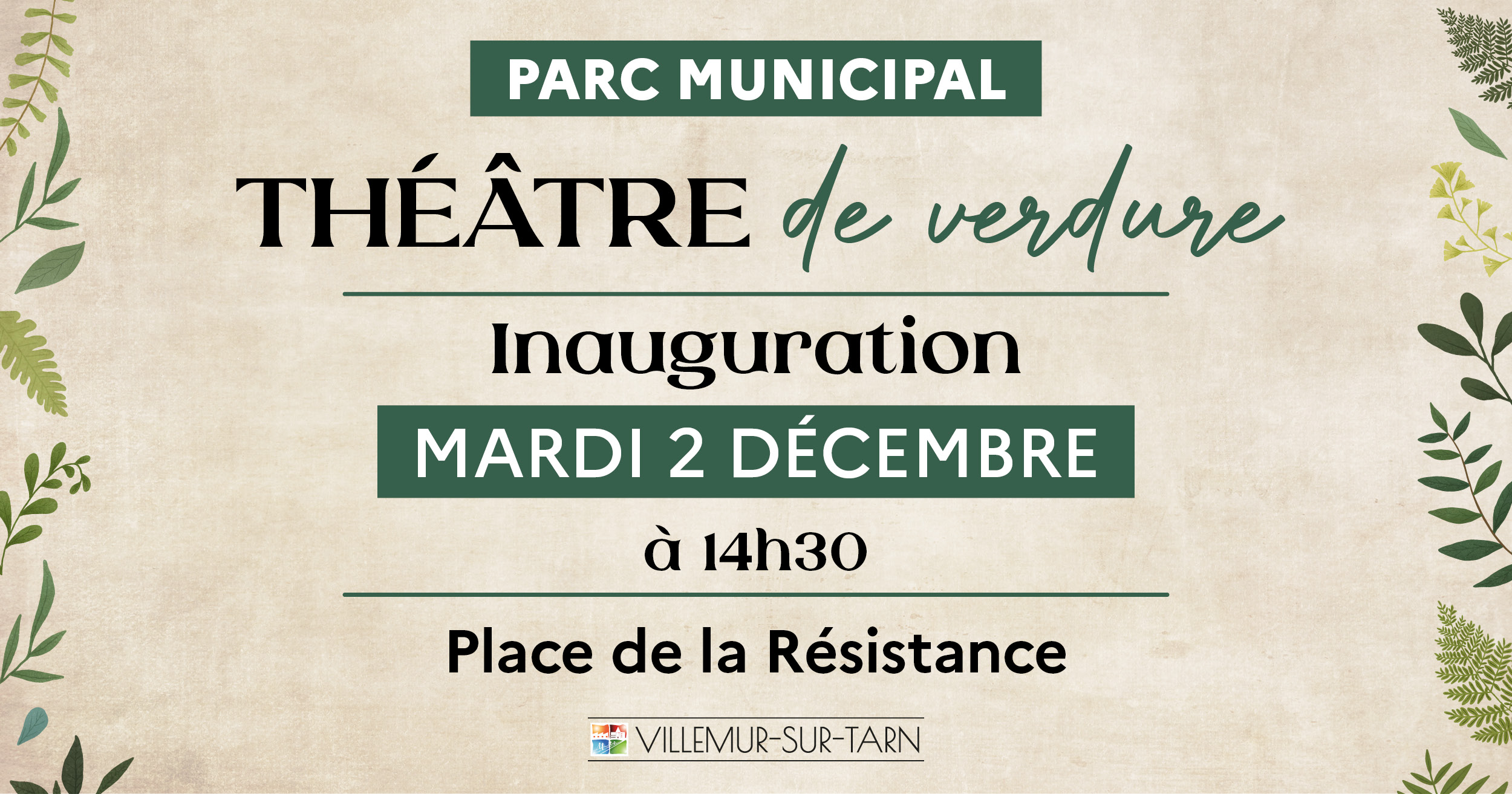 Inauguration du théâtre de verdure