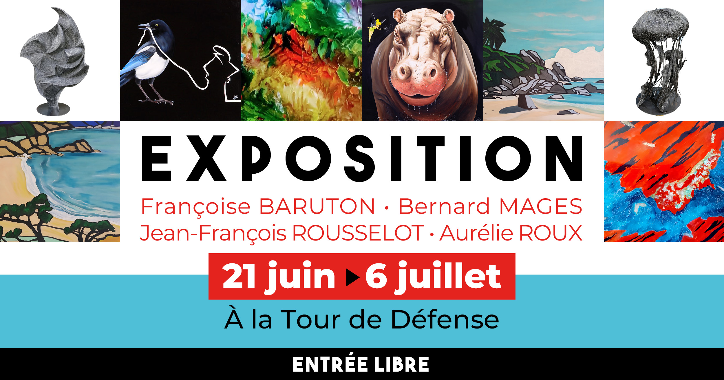 Exposition de peintures et de sculptures