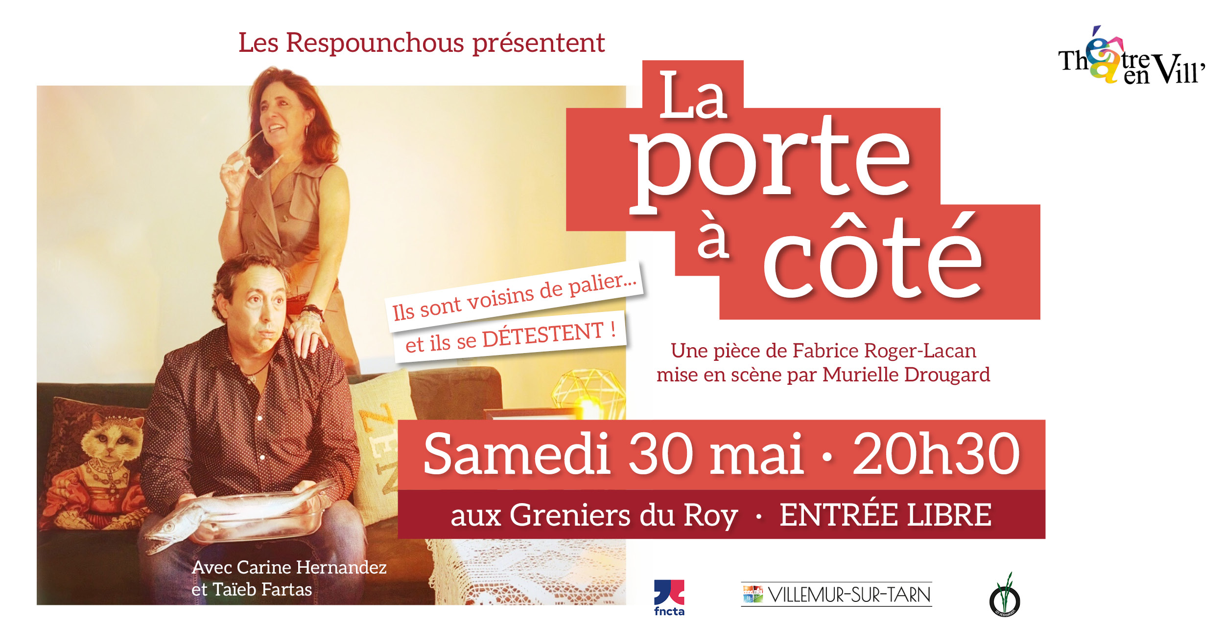 Votre prochaine sortie théâtre : La Porte à côté