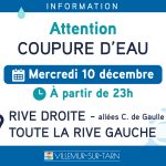 Coupure d’eau dans la nuit du 10 décembre