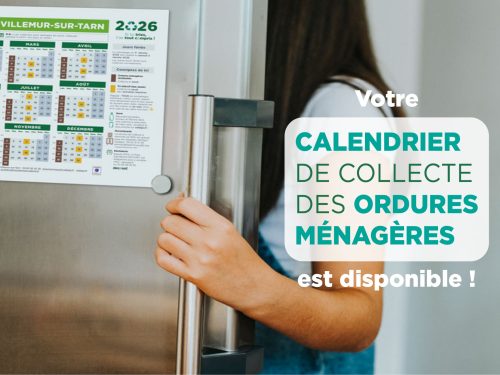 Calendrier collecte déchets 2026 Villemur-sur-Tarn