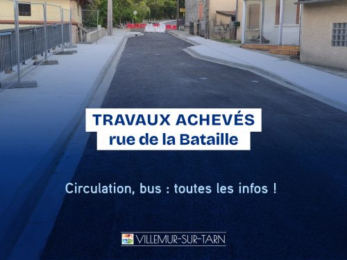 Fin travaux rue de la Bataille à Villemur
