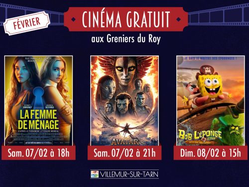 Programmation de ciné février : La femme de ménage, Avatar: de feu et de centres et Bob l'éponge le film