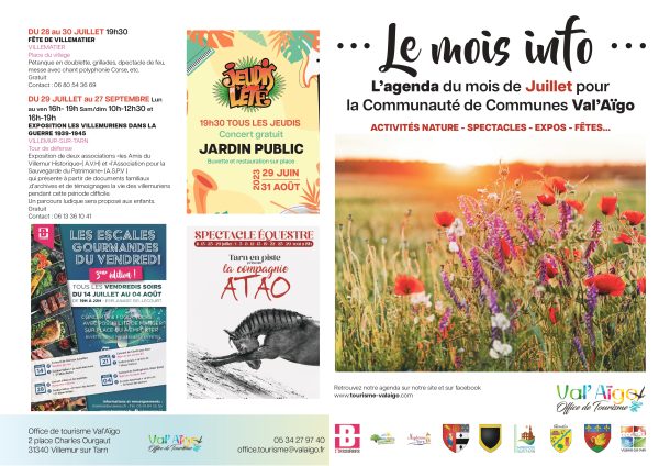 Le Mois Info de Val’Aïgo de juillet 2023 est disponible