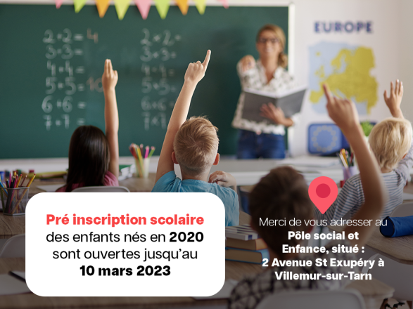 PREINSCRIPTION SCOLAIRE 2023