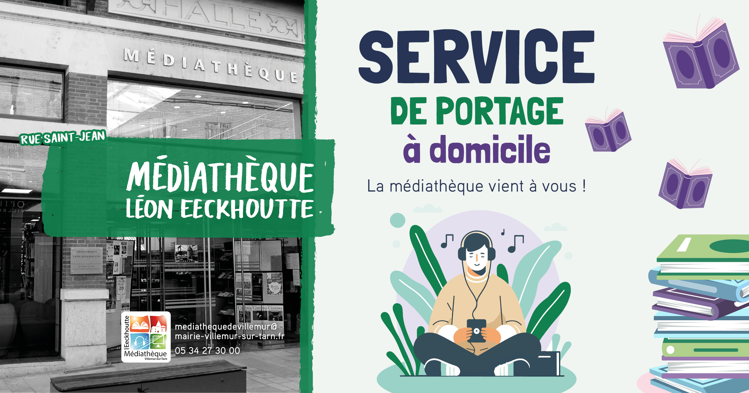 Portage à domicile: la médiathèque vient jusqu’à vous !