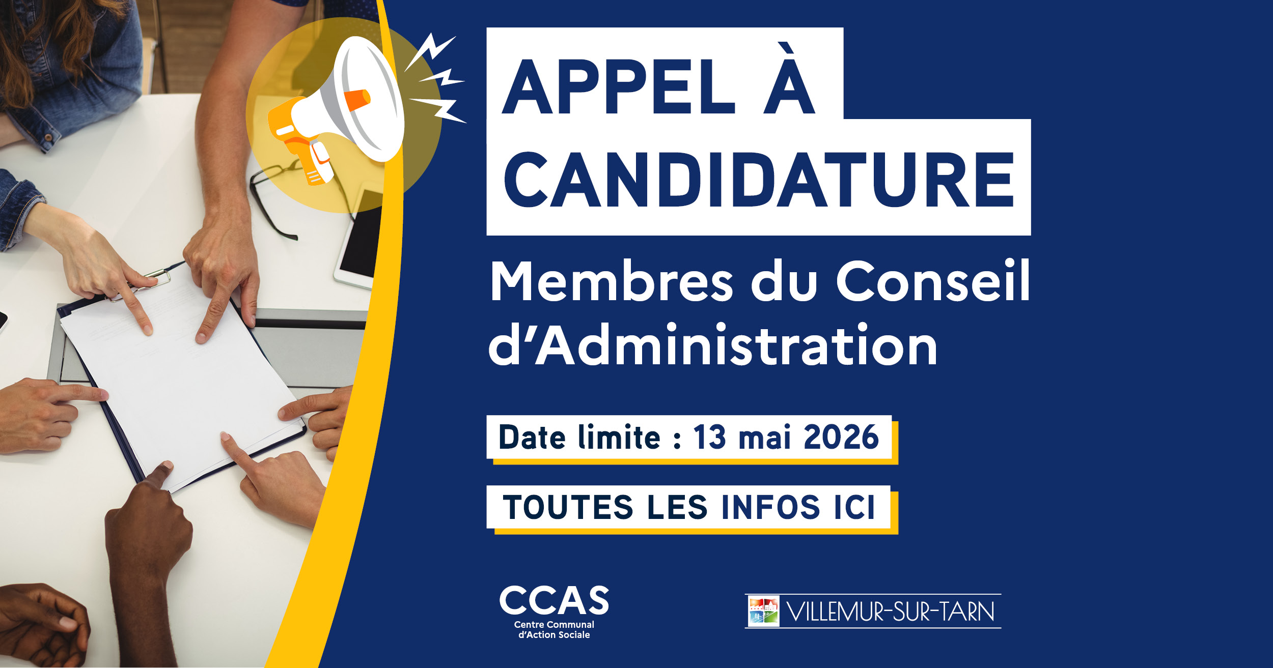 Devenez Membre du Conseil d&rsquo;Administration du CCAS !