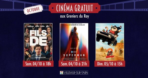 Cinéma gratuit en octobre : découvrez la programmation