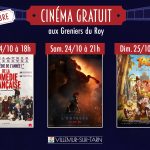 Cinéma gratuit en octobre : découvrez la programmation