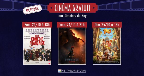 Cinéma gratuit en octobre : découvrez la programmation