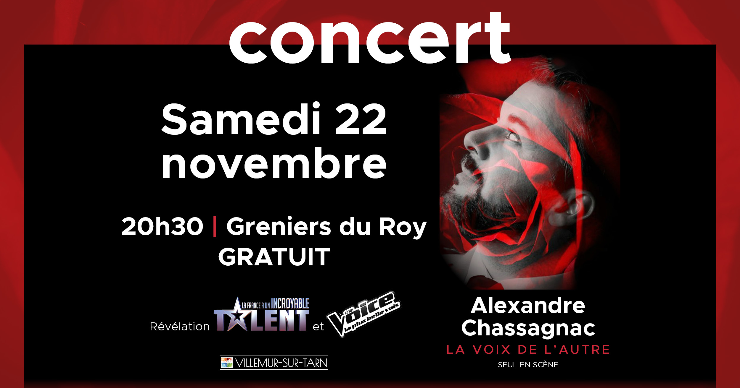 Concert : Alexandre Chassagnac à Villemur