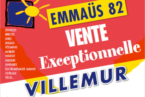 EMMAÜS : vente exceptionnelle ce week-end à la halle Brusson