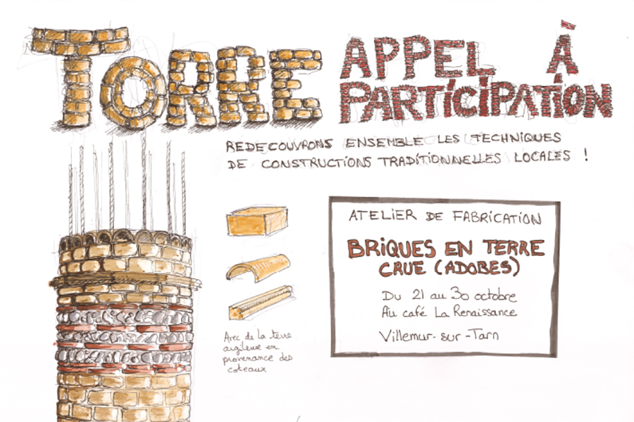 Appel à participation : ateliers de fabrication de briques en terre crue avec Mathilde Leveau