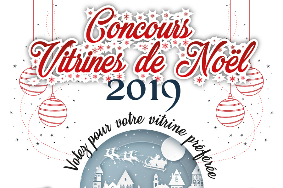 Concours de vitrines de Noël : tentez de gagner jusqu’à 100 euros de bons d’achats chez l’un des 28 commerçants participant !