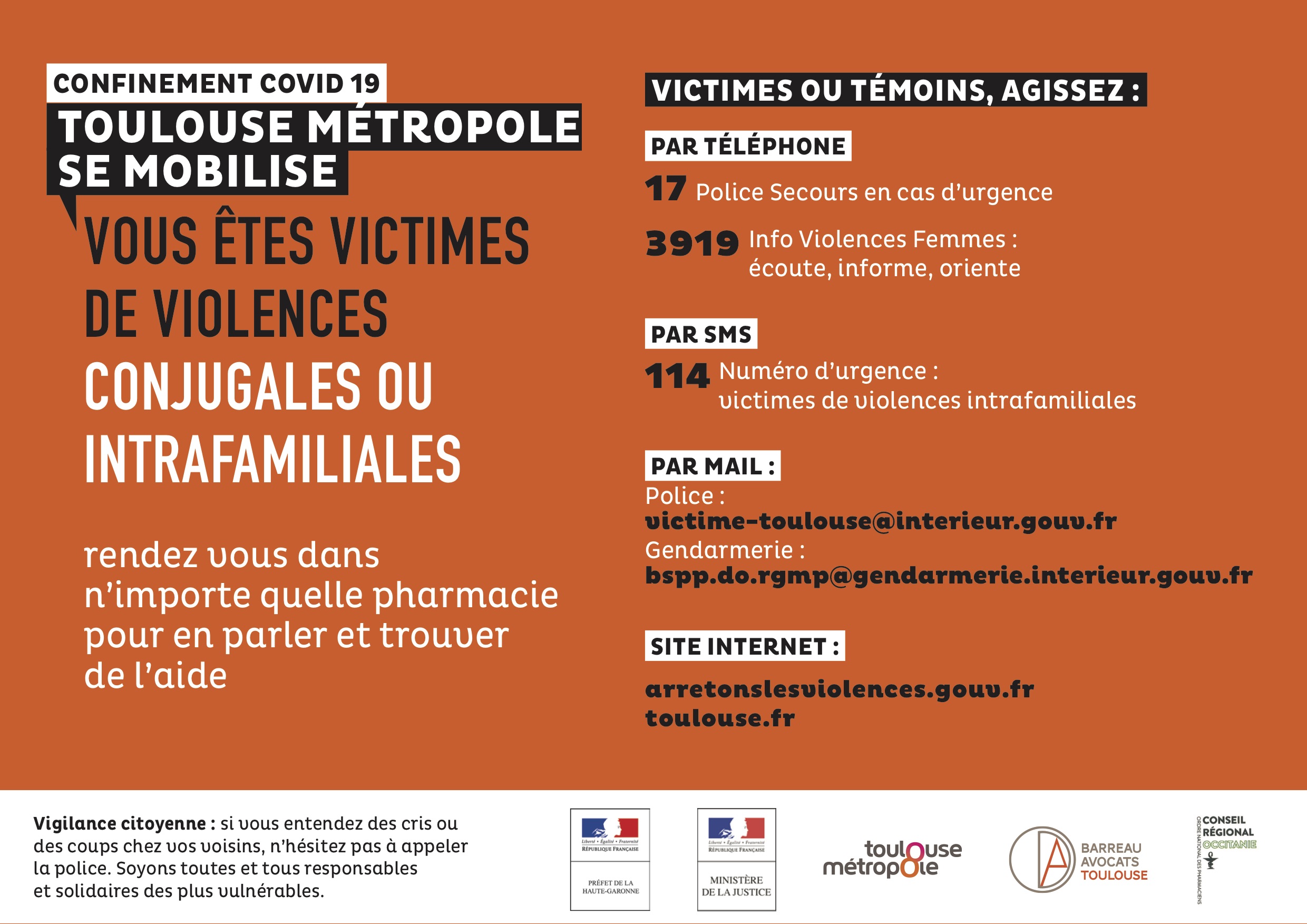 COVID 19 – Aidons les femmes victimes de violences conjugales ou intra-familiales en période de confinement !