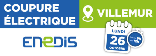 Coupure électrique 26/10/2020 – Villemur