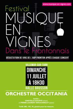 Musique en vignes : Orchestre Occitania – Halle Brusson le dimanche 11 juillet
