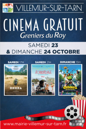 Cinéma gratuit : prochaines séances les 23 et 24 octobre