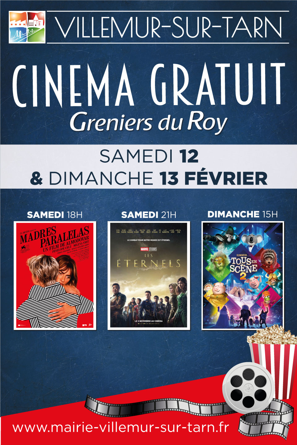 Cinéma gratuit : prochaines séances les 12 et 13 février 2022