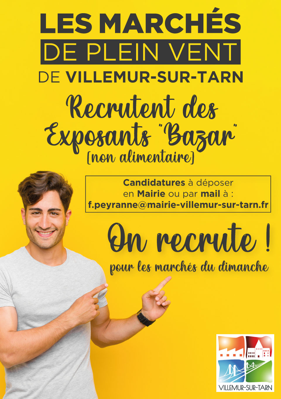 LES MARCHÉS DE PLEIN VENT RECHERCHENT DES EXPOSANTS