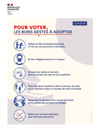 ÉLECTIONS 2021 – CONSIGNES SANITAIRES