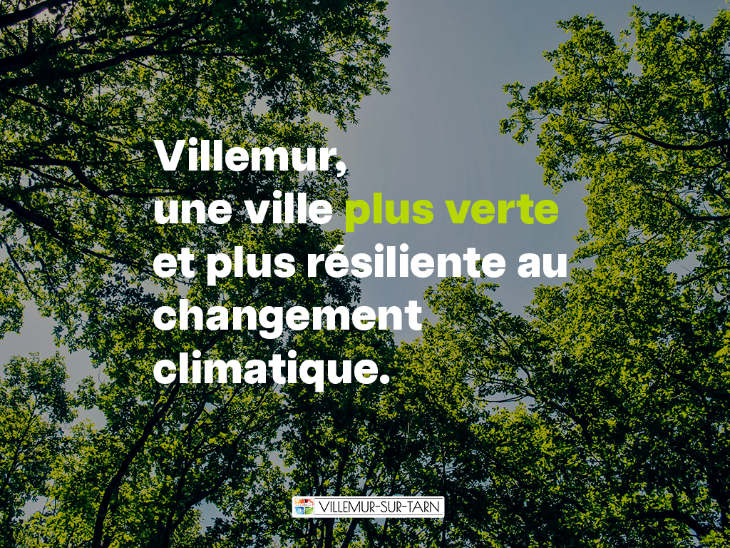 Villemur, une ville plus verte et plus résiliente au changement climatique.
