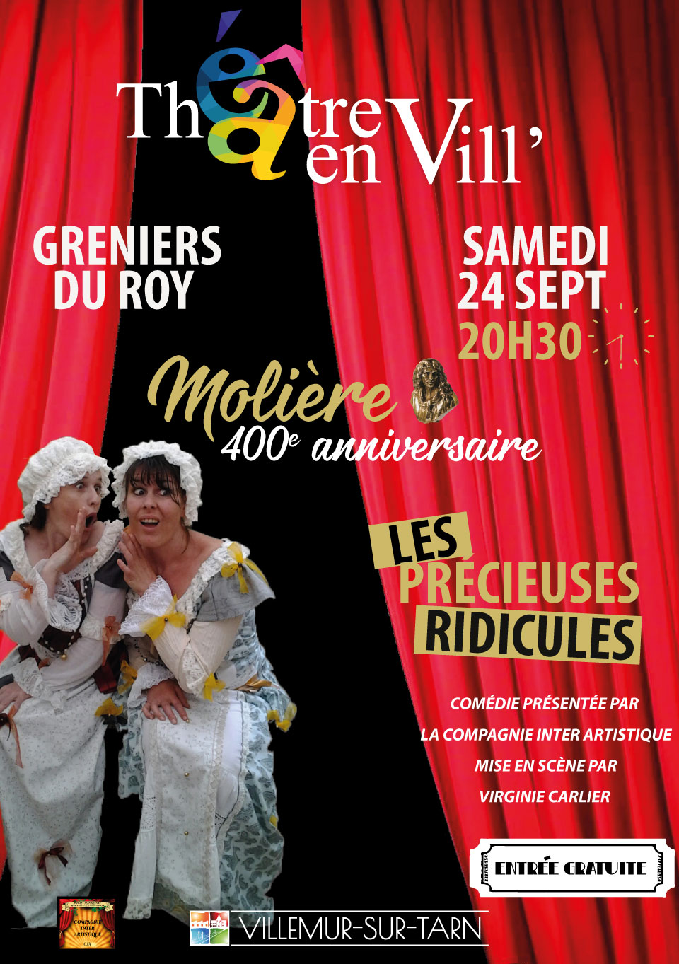 Des Précieuses Ridicules à Villemur :  Joyeux Anniversaire, Monsieur MOLIÈRE !