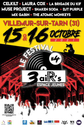 Festival 3 aiR’s :  4ème édition sous la Halle Brusson  les 15 et 16 octobre 2021