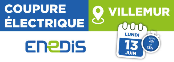 Coupure électrique lundi 13 juin 2022 – Villemur
