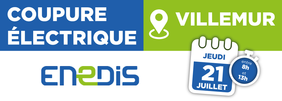 Coupure électrique jeudi 21 juillet 2022 – Villemur